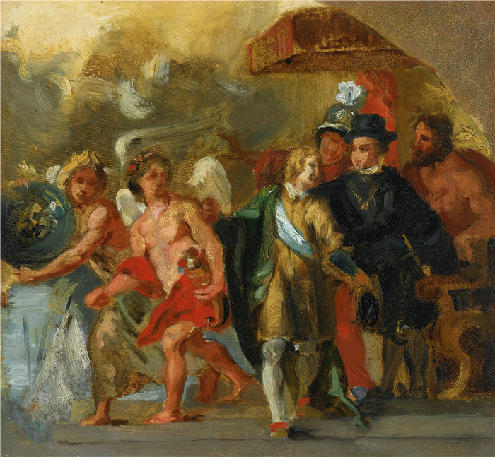 欧仁·德拉克鲁瓦（Eugene Delacroix，法国画家）作品 - 伊莎贝拉大公的舞台（鲁本斯之后