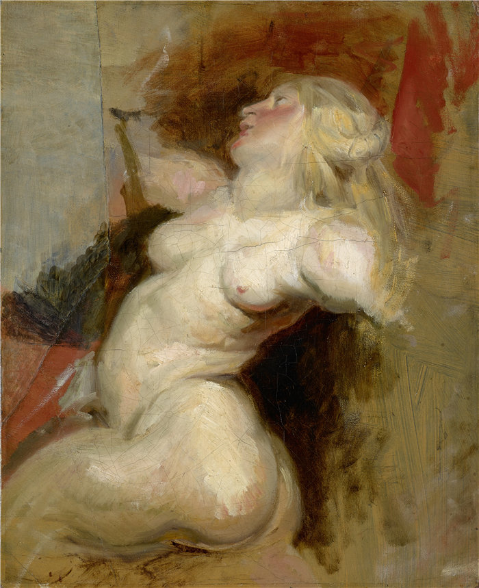 欧仁·德拉克鲁瓦(Eugene Delacroix,法国画家)作品 - 内雷德(约 1822 年)