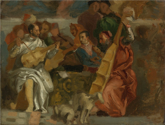 欧仁·德拉克鲁瓦（Eugene Delacroix，法国画家）作品 - 音乐家