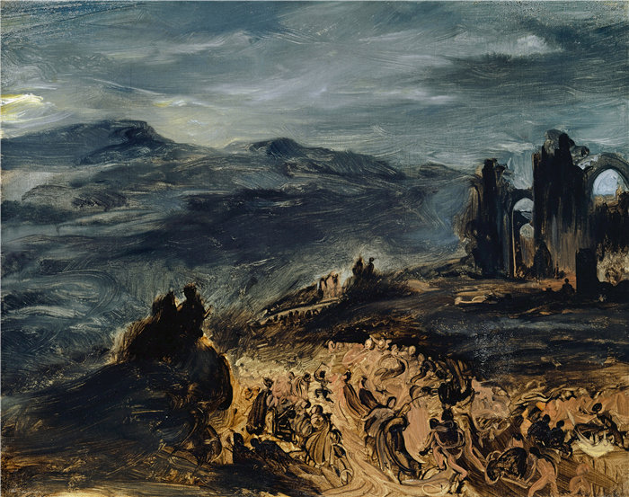 欧仁·德拉克鲁瓦（Eugene Delacroix，法国画家）作品 - 女巫的安息日（大约 1831-1833 年）