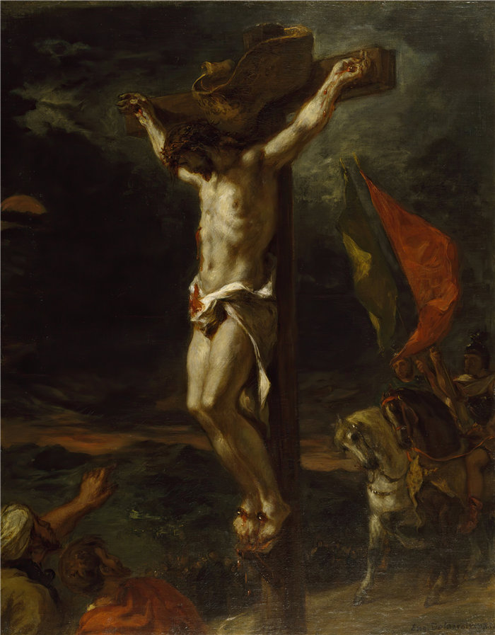 欧仁·德拉克鲁瓦(Eugene Delacroix,法国画家)作品 - 十字架上的基督 (1846)