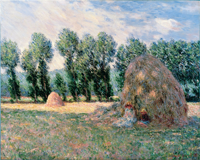 克洛德·莫奈(Claude Monet,法国画家)作品- 干草堆 (1885)