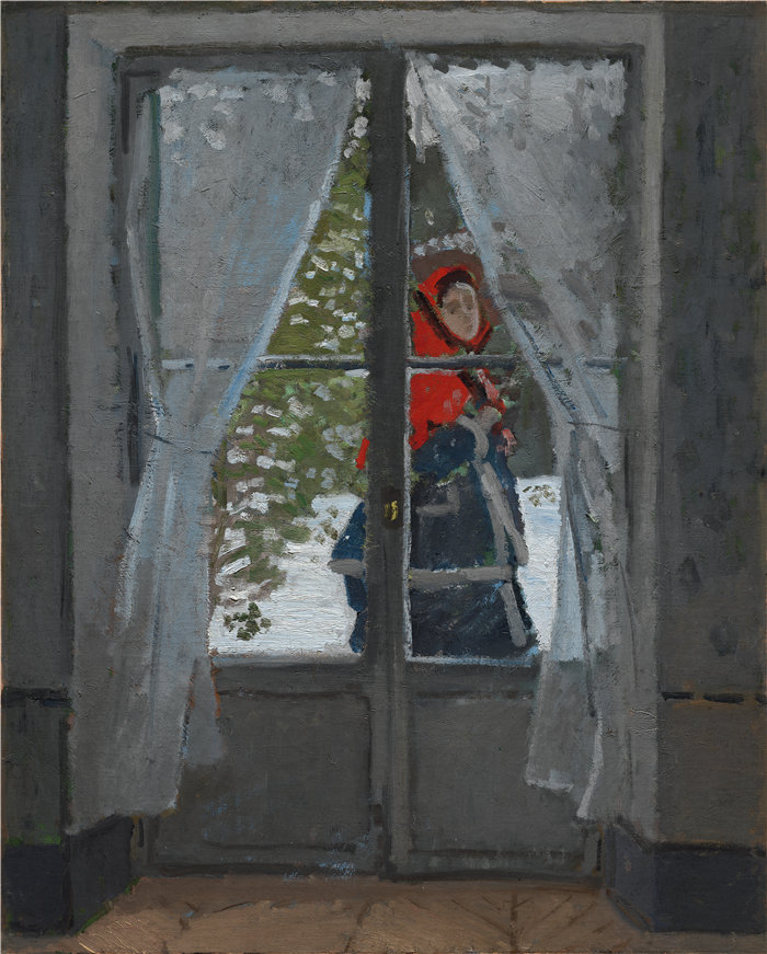 克洛德·莫奈（Claude Monet，法国画家）作品- 红领巾（约 1868–73 年）