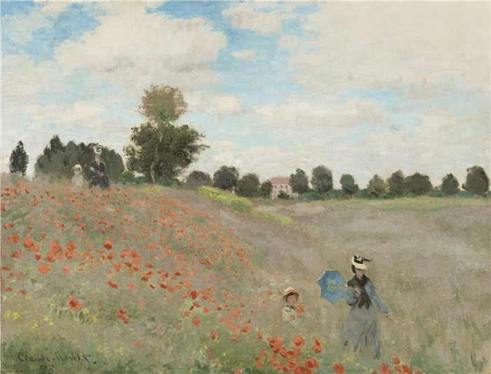 克洛德·莫奈（Claude Monet，法国画家）作品- 罂粟田 (1881)