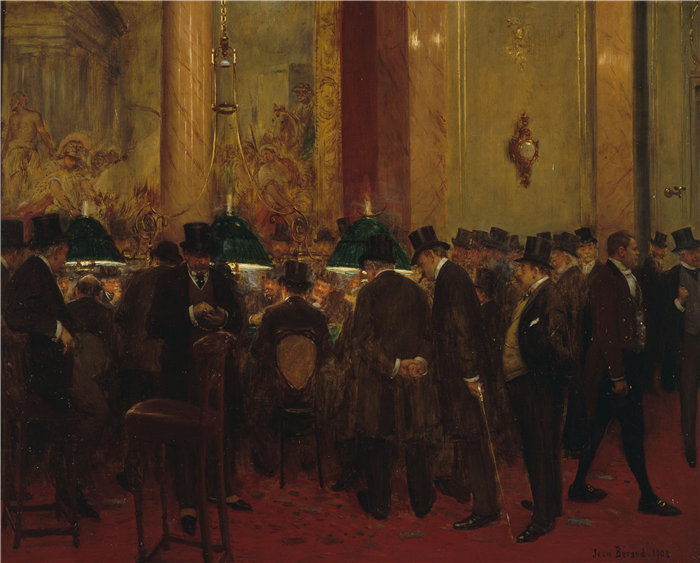 让·贝罗 (Jean Béraud，法国画家) 作品--圆（1908）