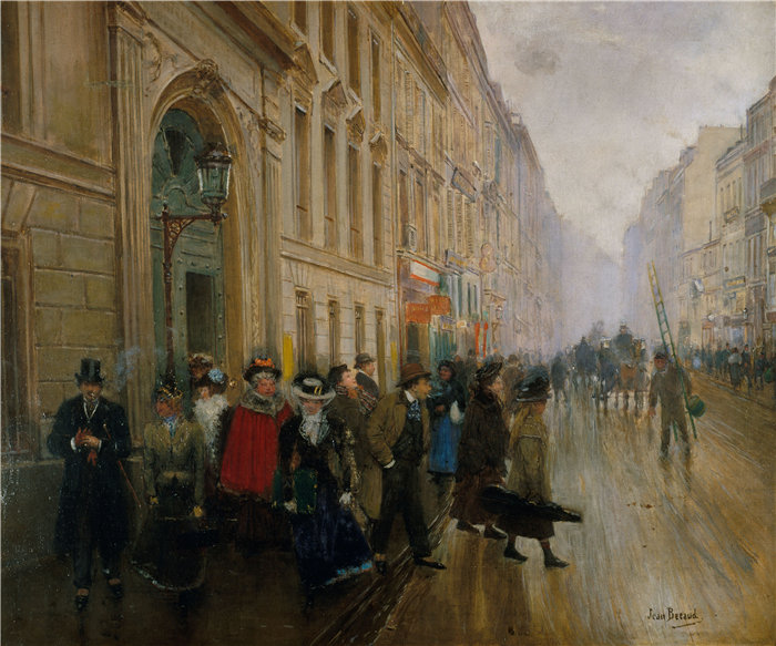 让·贝罗 (Jean Béraud，法国画家) 作品--音乐学院毕业典礼（1899年）
