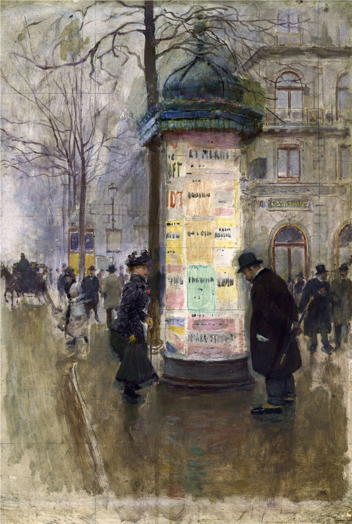 让·贝罗 (Jean Béraud，法国画家) 作品--拉科隆莫里斯 (1885)