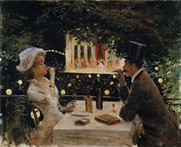 让·贝罗 (Jean Béraud，法国画家) 作品--大使晚宴（1880）