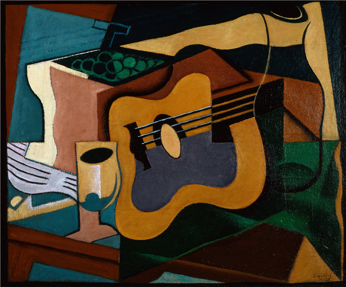胡安·格里斯(Juan Gris，西班牙画家)作品--吉他静物 (1920)