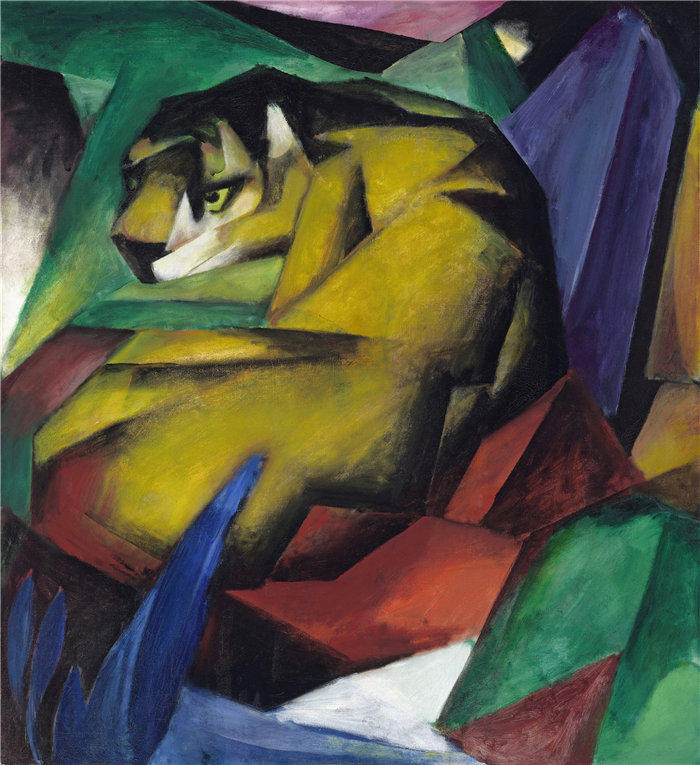 弗朗茨·马克(Franz Marc，德国画家)作品--老虎 (1913)