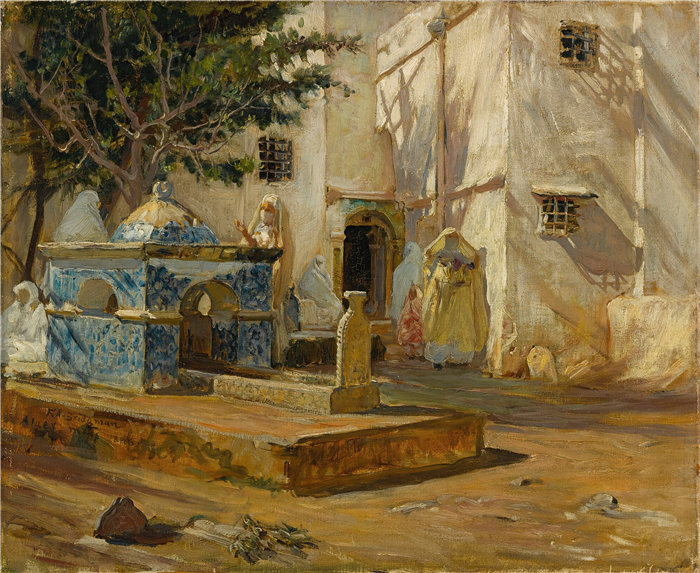 弗雷德里克·阿瑟·布里奇曼（Frederic Arthur Bridgman，美国画家）作品--阿尔杰马雷 (1886)