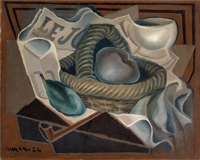 胡安·格里斯(Juan Gris，西班牙画家)作品--篮子 (1920)