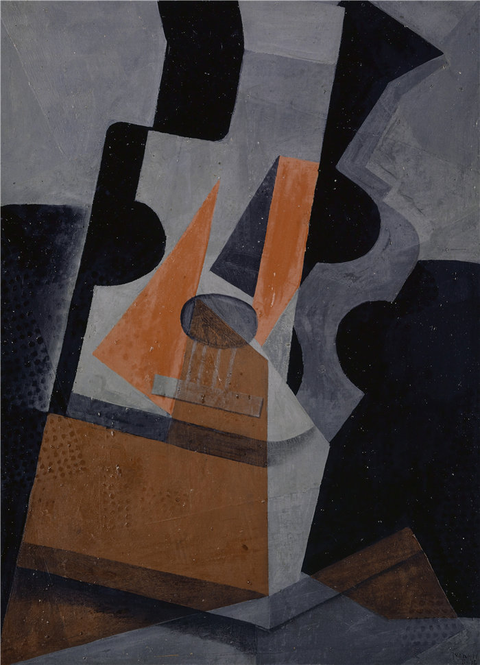 胡安·格里斯(Juan Gris，西班牙画家)作品--吉他（吉他静物）（1916）