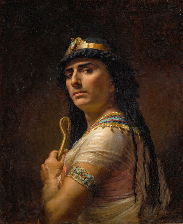 弗雷德里克·阿瑟·布里奇曼（Frederic Arthur Bridgman，美国画家）作品--埃及牧师（1877 年）