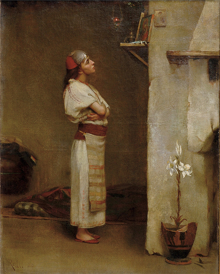西奥多罗斯·拉利（Theodoros Ralli，希腊画家）作品--奉献 (1886)
