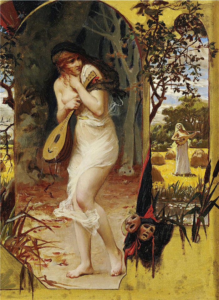 弗雷德里克·阿瑟·布里奇曼（Frederic Arthur Bridgman，美国画家）作品--西加莱 (1881)