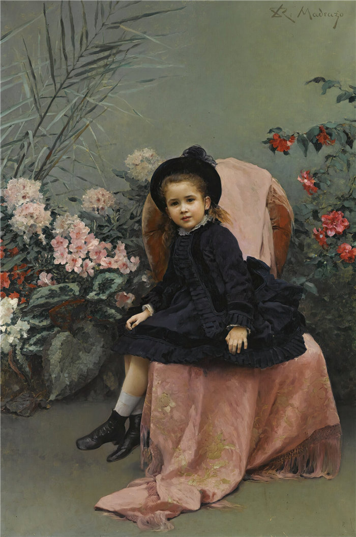 雷蒙多·德·马德拉索·加雷特(Raimundo de Madrazo y Garreta,西班牙画家)-- 梅赛德斯·德希伦肖像)