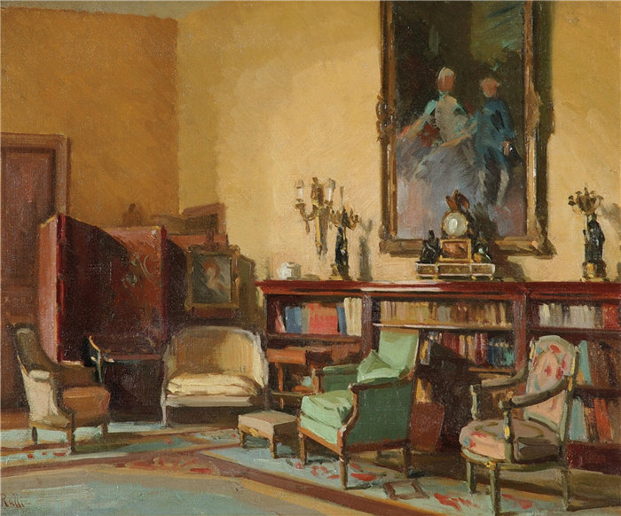 西奥多罗斯·拉利（Theodoros Ralli，希腊画家）作品--房子内部