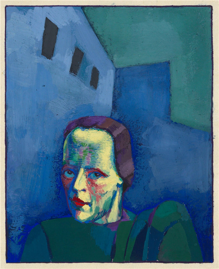 卡尔·维纳（Karl Wiener，奥地利画家 ）作品-无标题（女性肖像）（1943年）