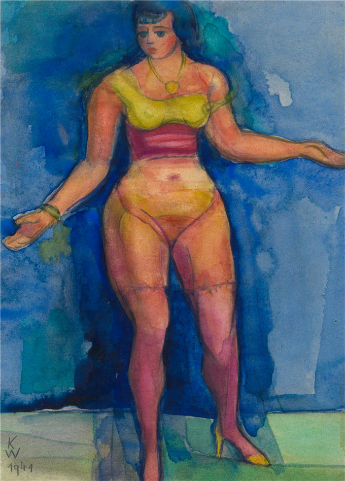 卡尔·维纳（Karl Wiener，奥地利画家 ）作品-Ohne 标题; aus; 'Die 150 Blätter' XVIII (1940)