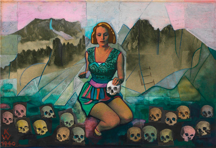 卡尔·维纳（Karl Wiener，奥地利画家 ）作品-对美国的记忆(1940)