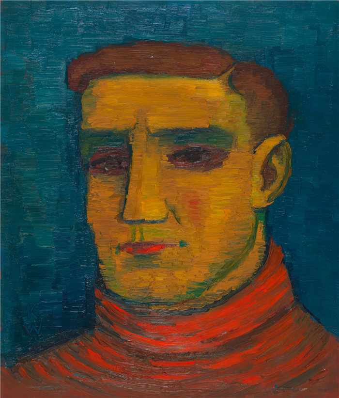 卡尔·维纳（Karl Wiener，奥地利画家 ）作品-男性肖像（约 1932 年）(1)