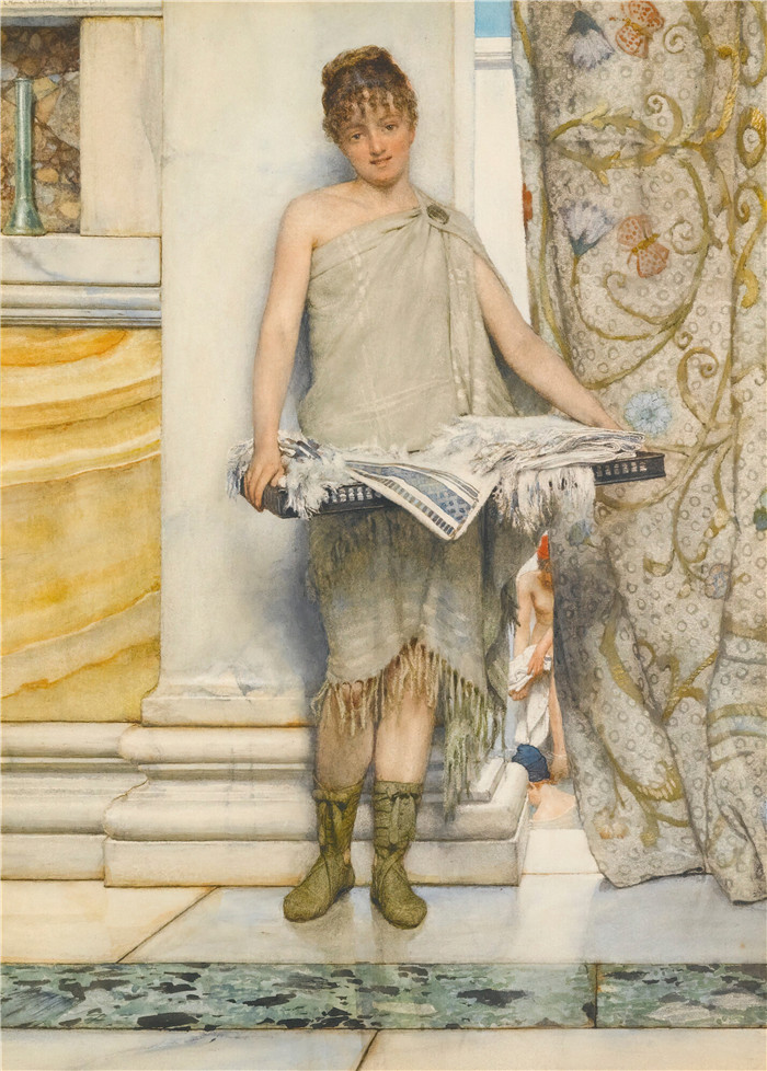 劳伦斯·阿尔玛·塔德玛（Lawrence Alma-Tadema，荷兰画家)作品--浴袍