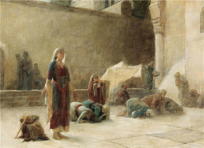 西奥多罗斯·拉利（Theodoros Ralli，希腊画家）作品--圣塞普尔克宫 耶路撒冷