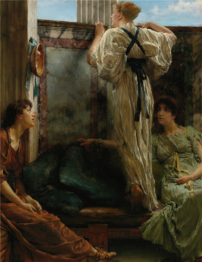 劳伦斯·阿尔玛·塔德玛（Lawrence Alma-Tadema，荷兰画家)作品--是谁呀