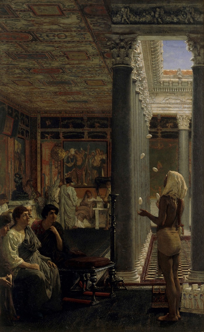 劳伦斯·阿尔玛·塔德玛（Lawrence Alma-Tadema，荷兰画家)作品--杂耍者