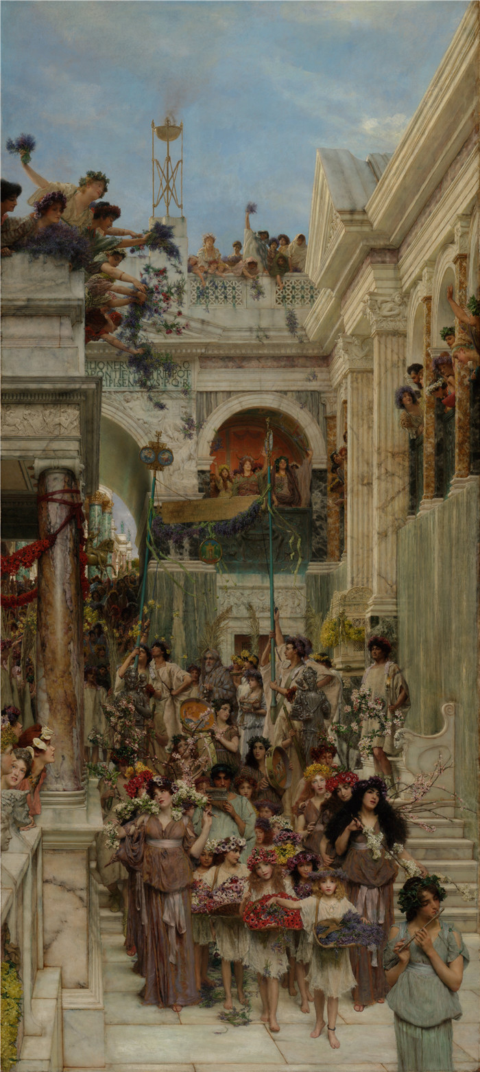 劳伦斯·阿尔玛·塔德玛（Lawrence Alma-Tadema，荷兰画家)作品--春天