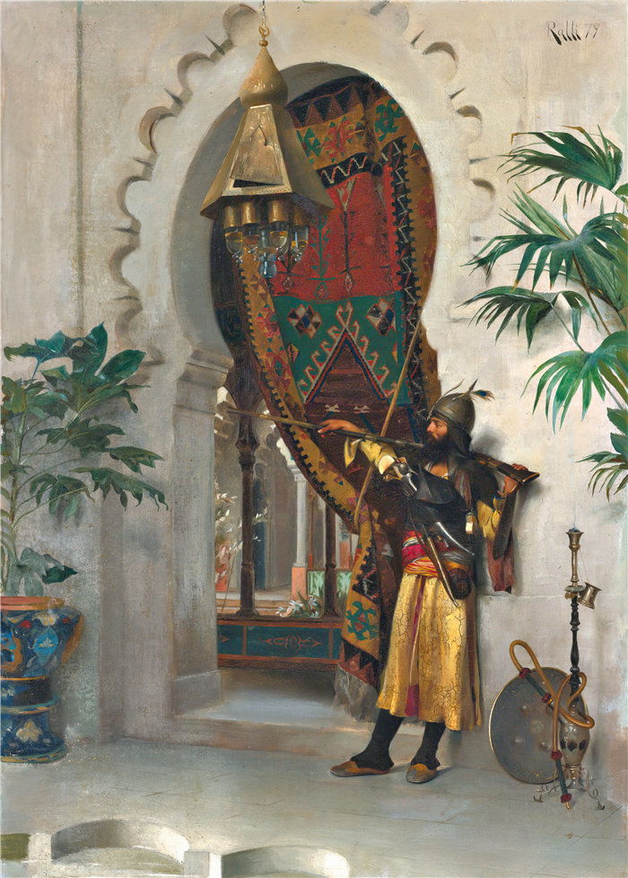 西奥多罗斯·拉利（Theodoros Ralli，希腊画家）作品--哨兵 (1879)