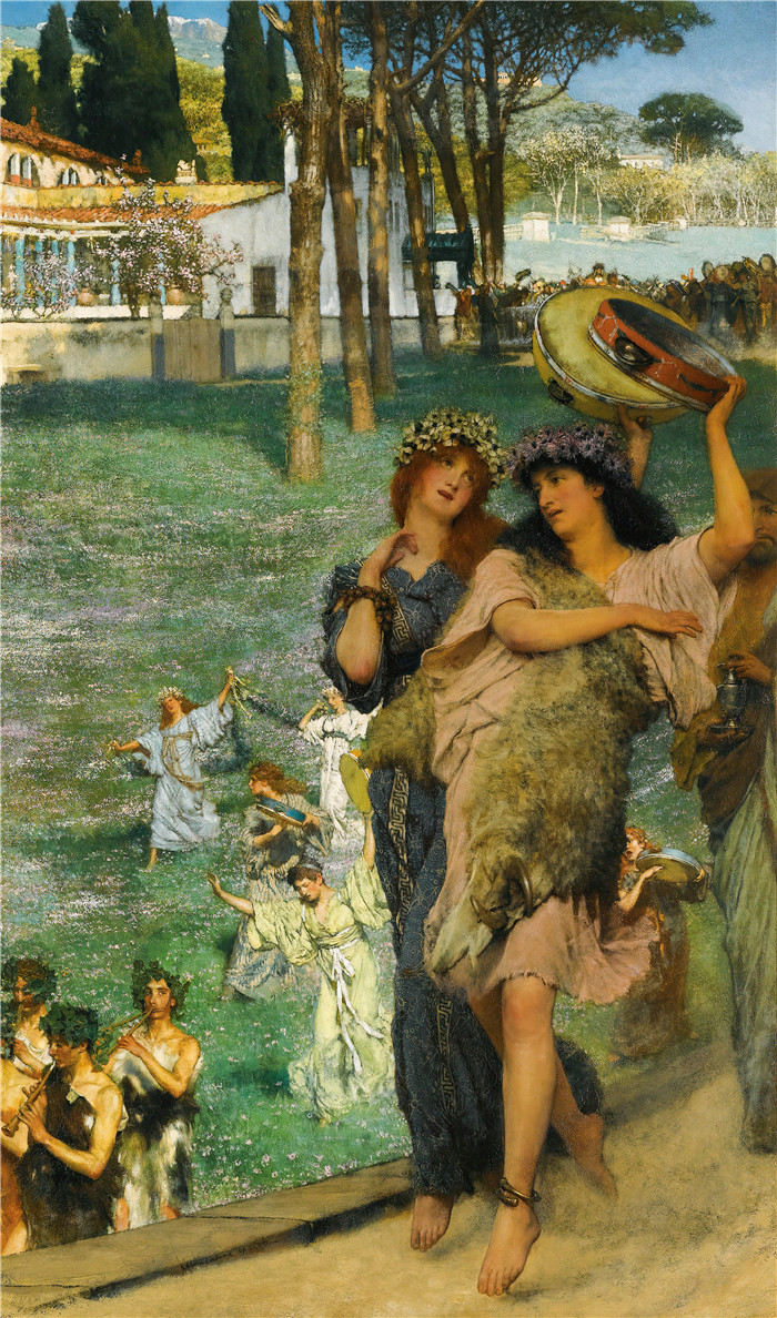劳伦斯·阿尔玛·塔德玛（Lawrence Alma-Tadema，荷兰画家)作品--一个春节（去谷神殿的路上）
