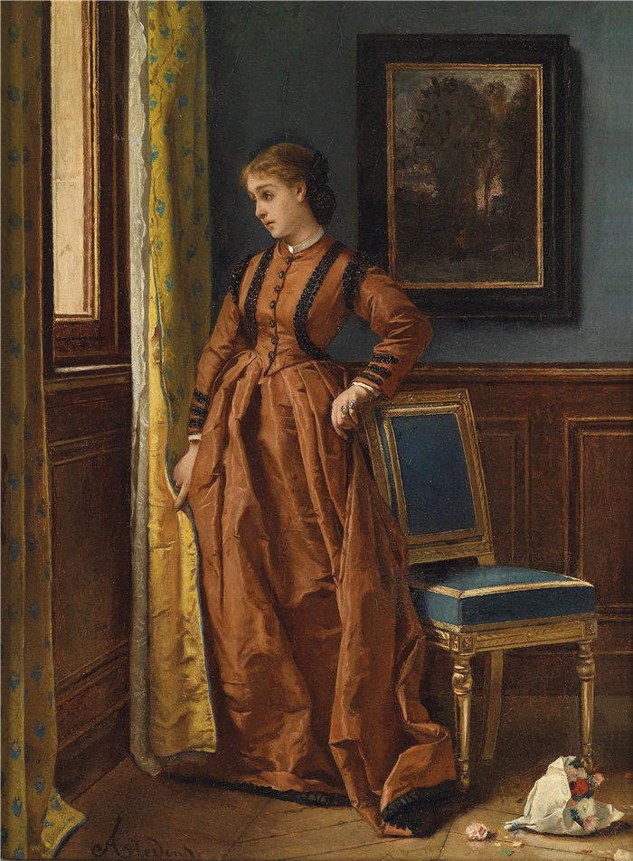 阿尔弗雷德·史蒂文斯（Alfred Stevens，比利时画家）作品-已经（1862-1864）