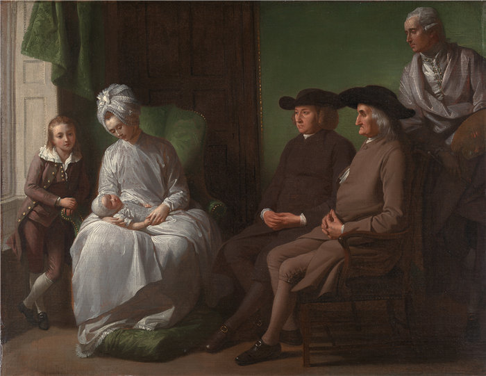 本杰明·韦斯特 (Benjamin West，美国画家)作品--艺术家和他的家人（约 1772 年）