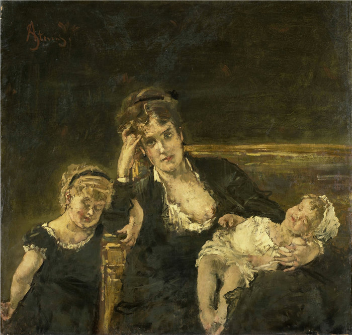 阿尔弗雷德·史蒂文斯（Alfred Stevens，比利时画家）作品-德韦杜威 (1850 - 1906)
