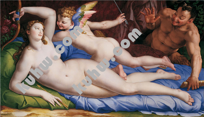 阿格诺洛·布龙齐诺（Agnolo Bronzino，意大利画家）作品-维纳斯、丘比特和色狼（大约 1553-1555 年）