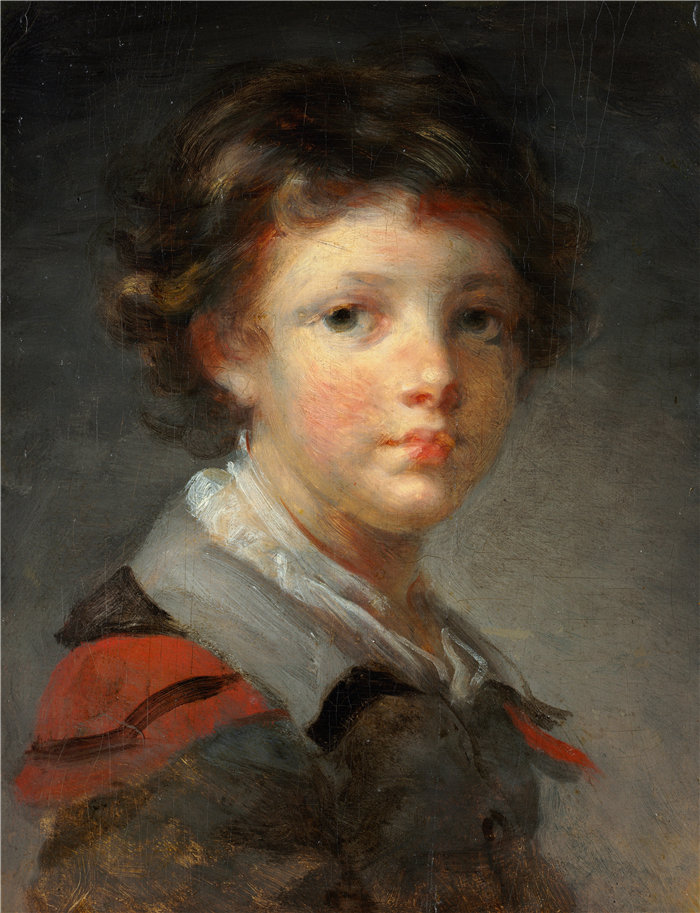 让·奥诺雷·弗拉戈纳尔（Jean Honoré Fragonard，法国画家）作品 –穿红衬衣的男孩（1780 年代）