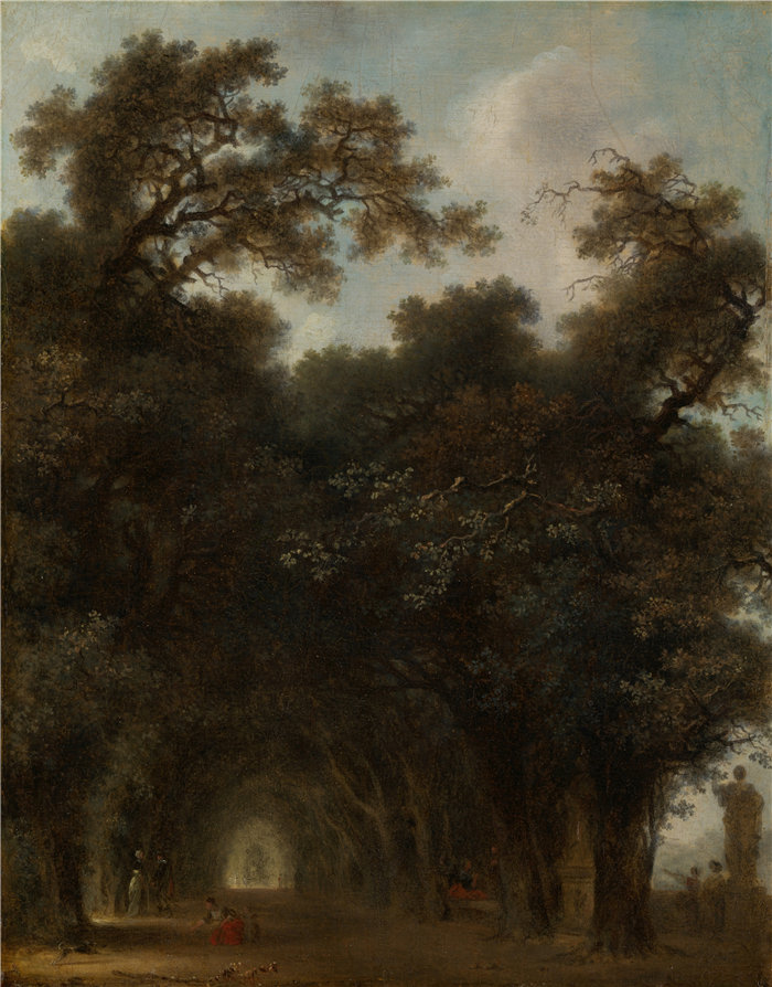 让·奥诺雷·弗拉戈纳尔（Jean Honoré Fragonard，法国画家）作品 –阴影大道（约 1775 年）