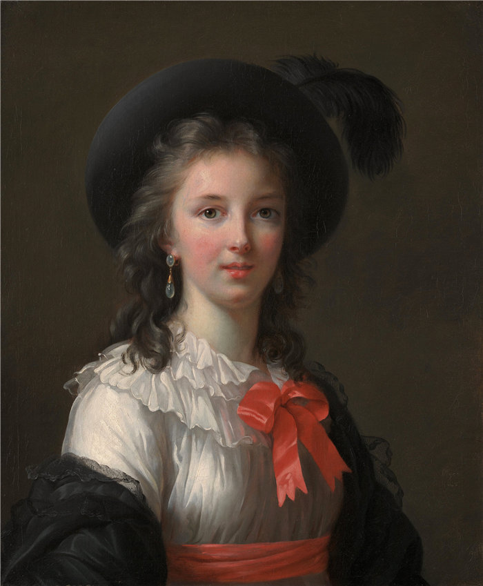 伊莉莎白·维杰·勒布伦（Louise Élisabeth Vigée Le Brun，法国画家 ）作品--自画像（约 1781 年）