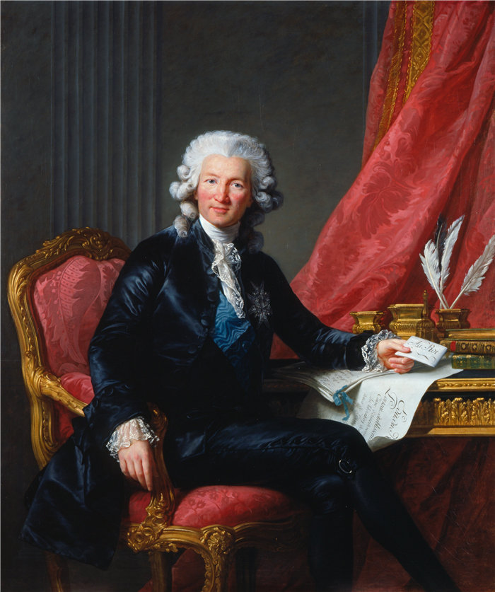 伊莉莎白·维杰·勒布伦（Louise Élisabeth Vigée Le Brun，法国画家 ）作品--查尔斯·亚历山大·德·卡隆 (1734-1802)