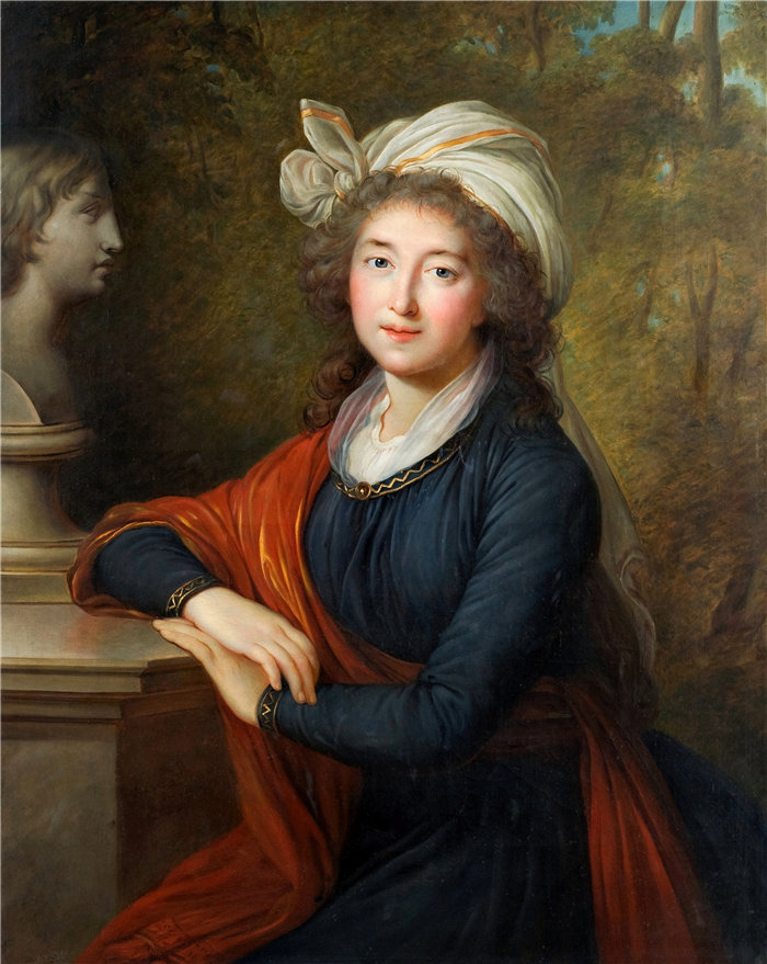 伊莉莎白·维杰·勒布伦（Louise Élisabeth Vigée Le Brun，法国画家 ）作品--伊莎贝拉·卢博米尔斯卡 (1793)