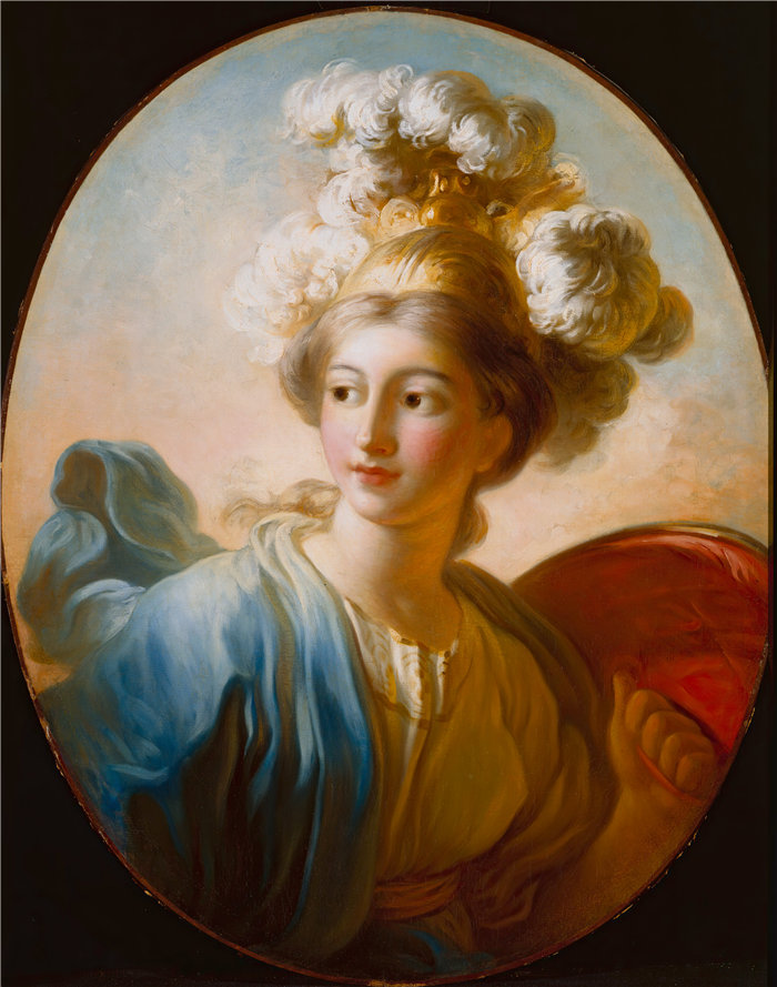 让·奥诺雷·弗拉戈纳尔（Jean Honoré Fragonard，法国画家）作品 –女神密涅瓦（约 1772 年）