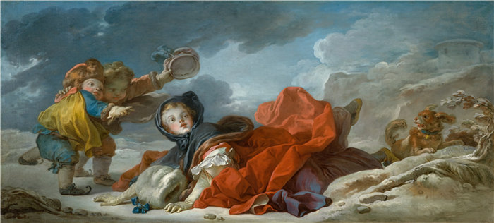 让·奥诺雷·弗拉戈纳尔（Jean Honoré Fragonard，法国画家）作品 –阴影大道（约 1775 年） (1)