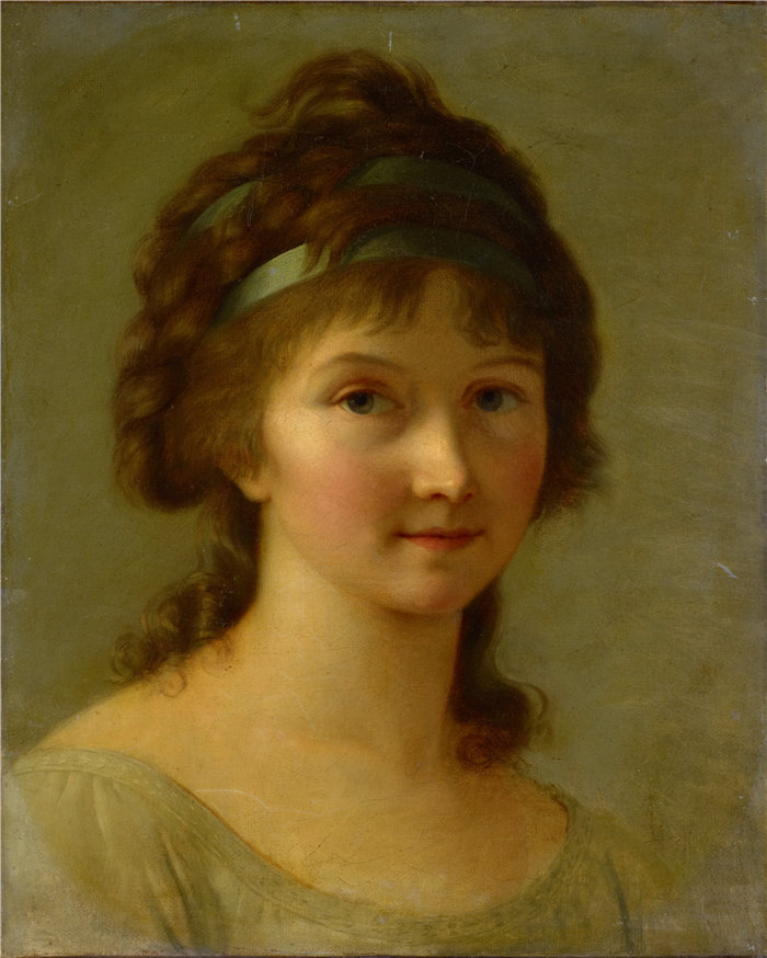 伊莉莎白·维杰·勒布伦（Louise Élisabeth Vigée Le Brun，法国画家 ）作品--一位女士的肖像 (1755–1842)