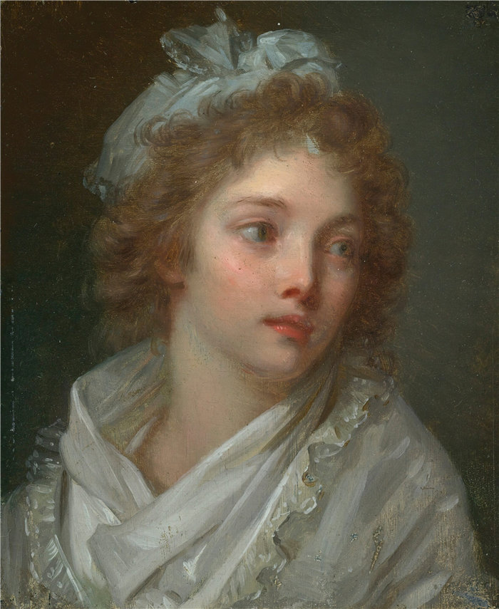 伊莉莎白·维杰·勒布伦（Louise Élisabeth Vigée Le Brun，法国画家 ）作品--一位年轻女士的肖像