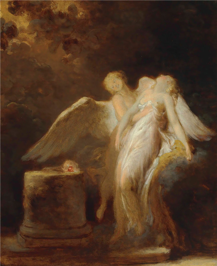 让·奥诺雷·弗拉戈纳尔（Jean Honoré Fragonard，法国画家）作品 –玫瑰的牺牲