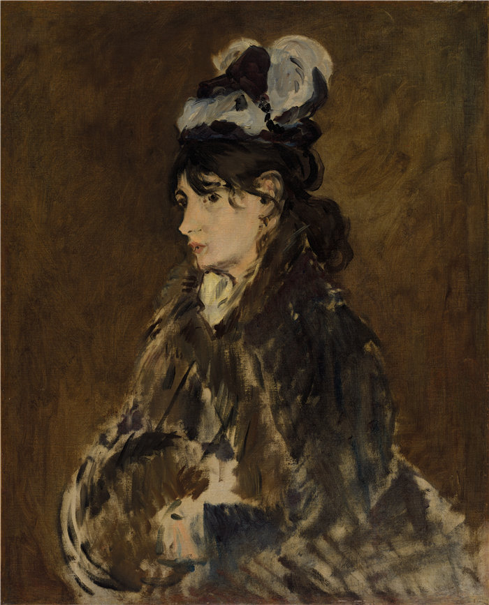 爱德华·马奈（Édouard Manet，法国画家）作品 –贝尔特·莫里索 (Berthe Morisot) (c. 1869-73)