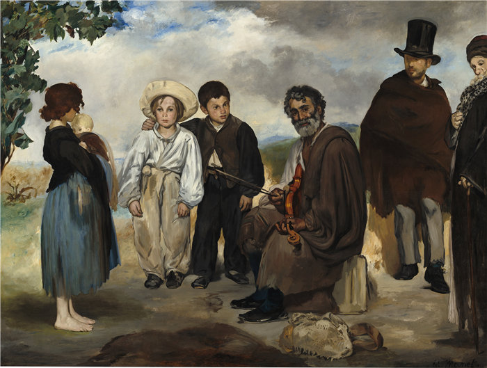 爱德华·马奈（Édouard Manet，法国画家）作品 –老音乐家 (1862)