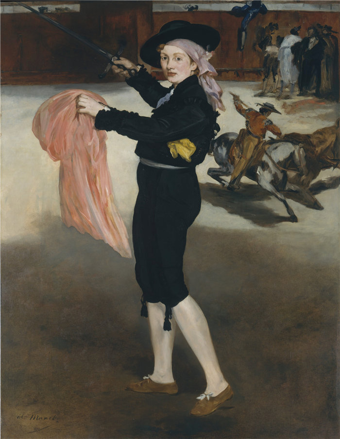 爱德华·马奈(Édouard Manet,法国画家)作品 –小姐 V.. . 身着 Espada 服装 (1862)